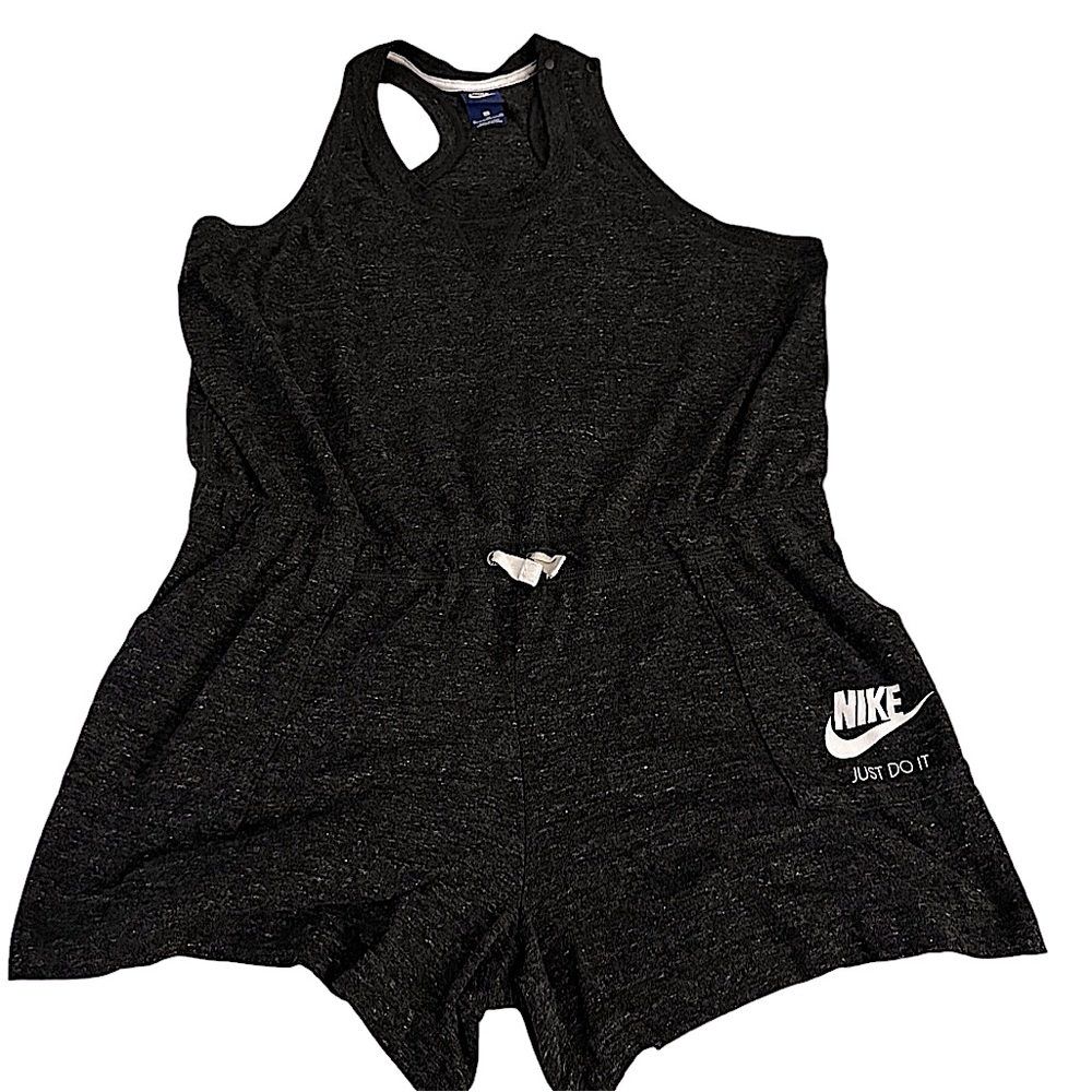 Nike Gym Vintage Racerback Romper Heathered Grey Women’s XL